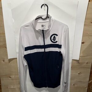 New Era Genuine Merchandise Blue White Chicago Cubs Full Zip Sweatshirt